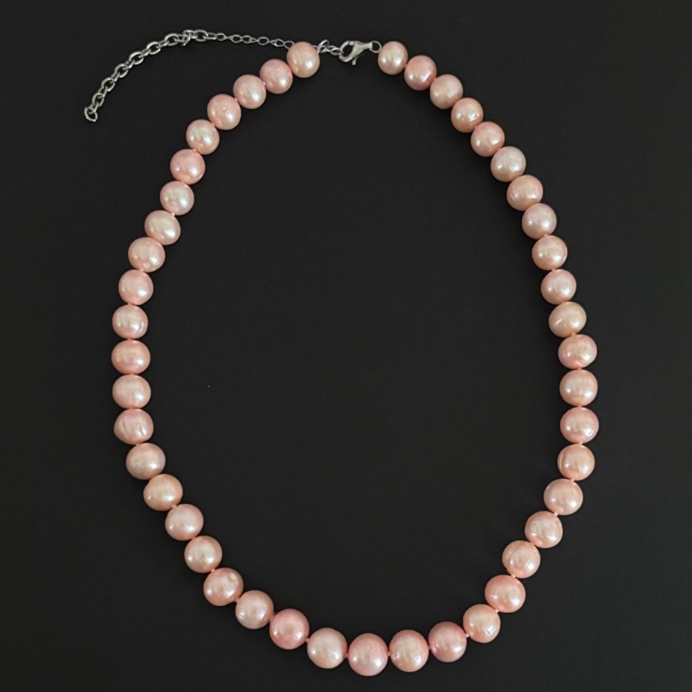 Real Pink Pearl Necklace